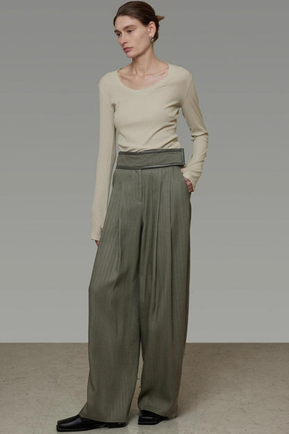 Autumn Slimming Wide-leg Pants