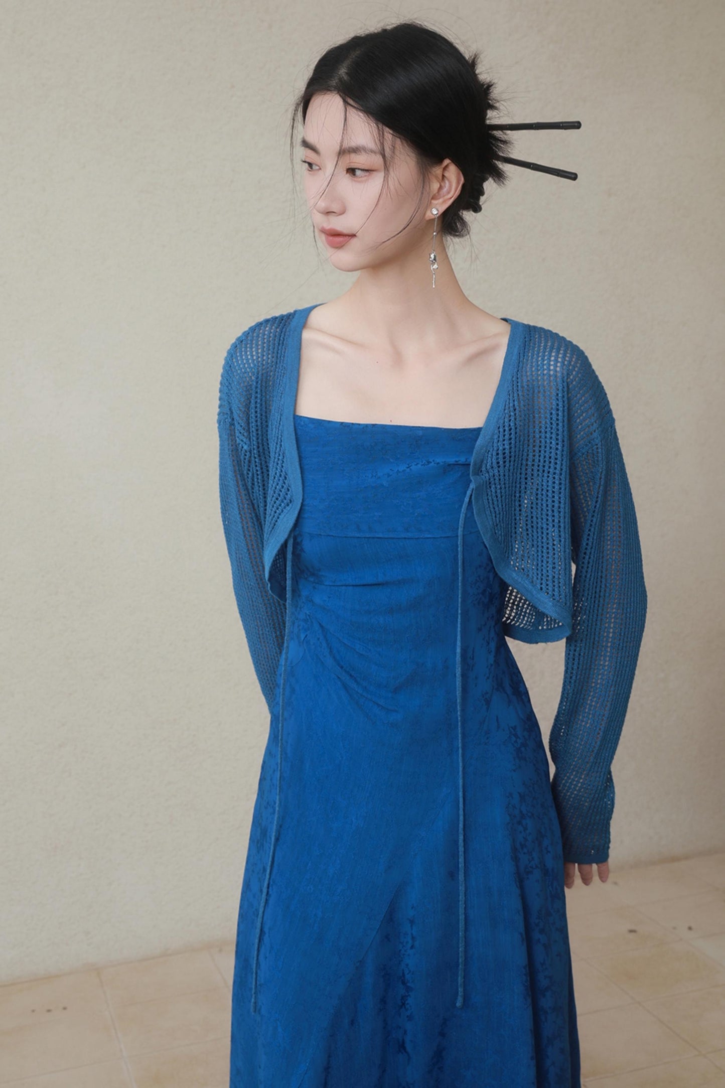 Blue Summer Knit Cardigan