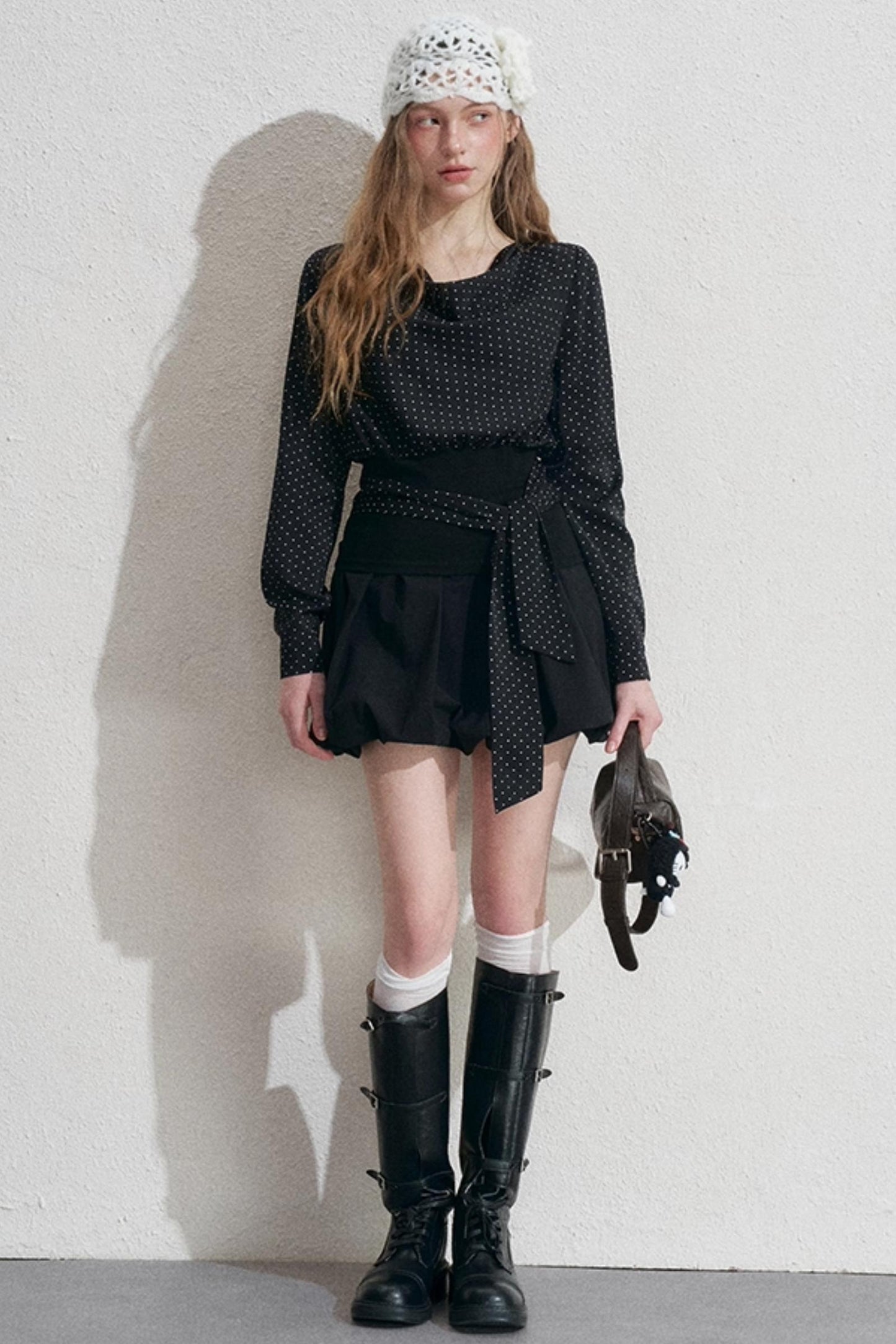 Empire High-Waisted A-Line Skirt