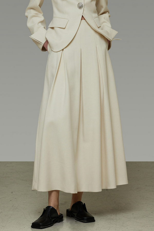 Collarless Slim-Fit Two-Piece Set-Up