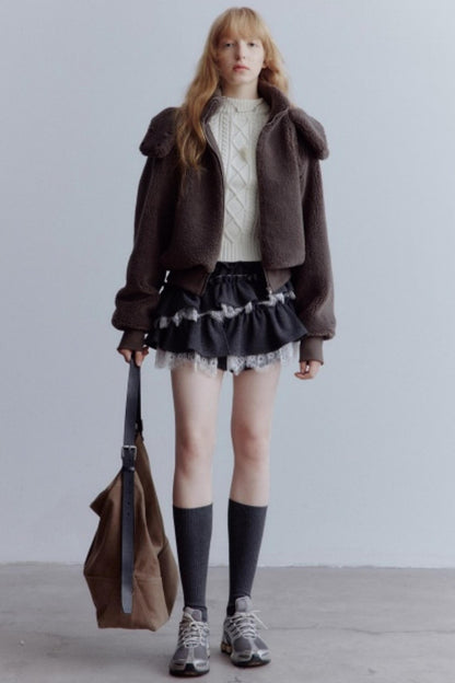 Lamb Cotton Crochet Woolen Vest