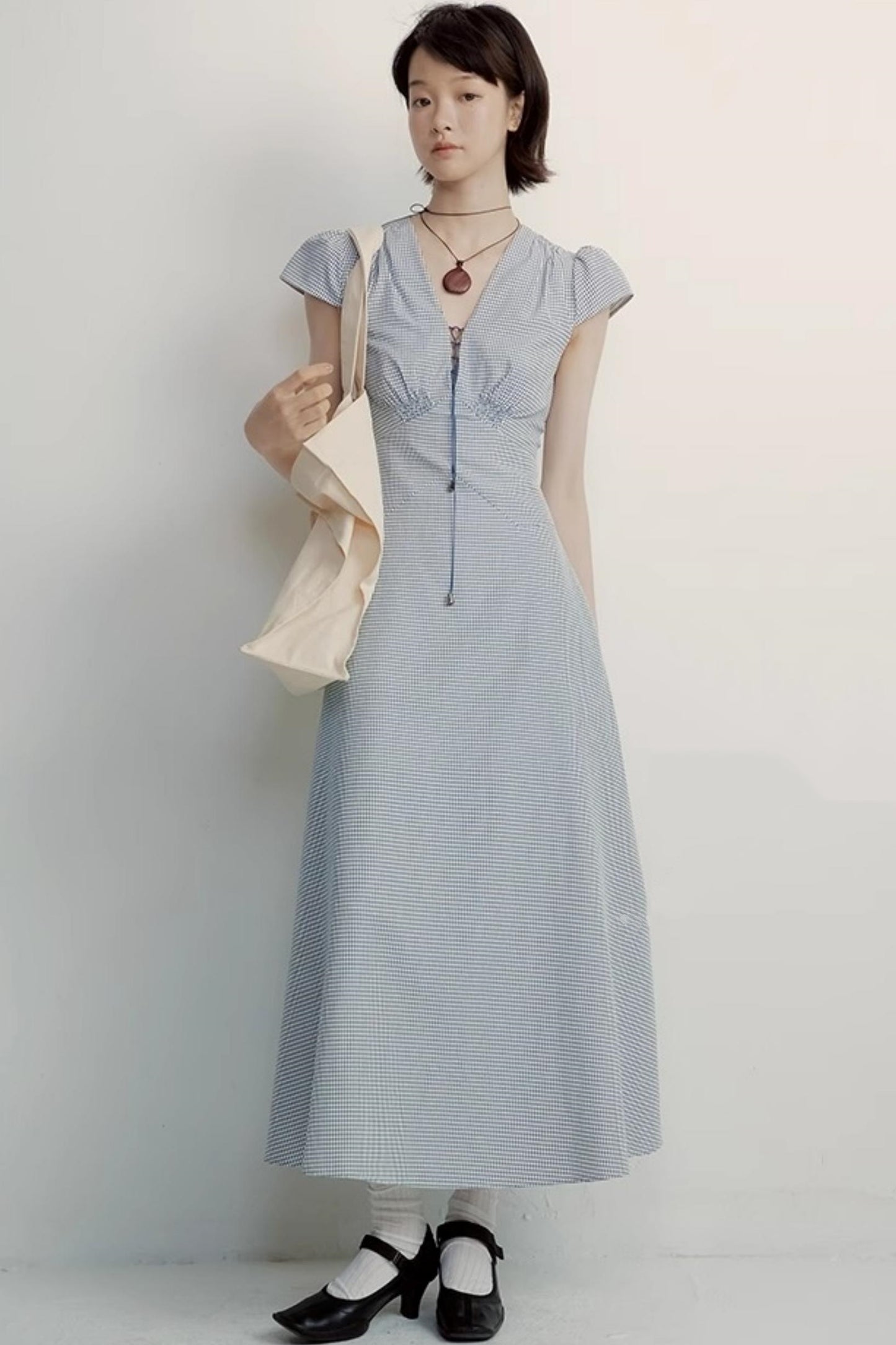 Chic Cotton V-Neck Dress