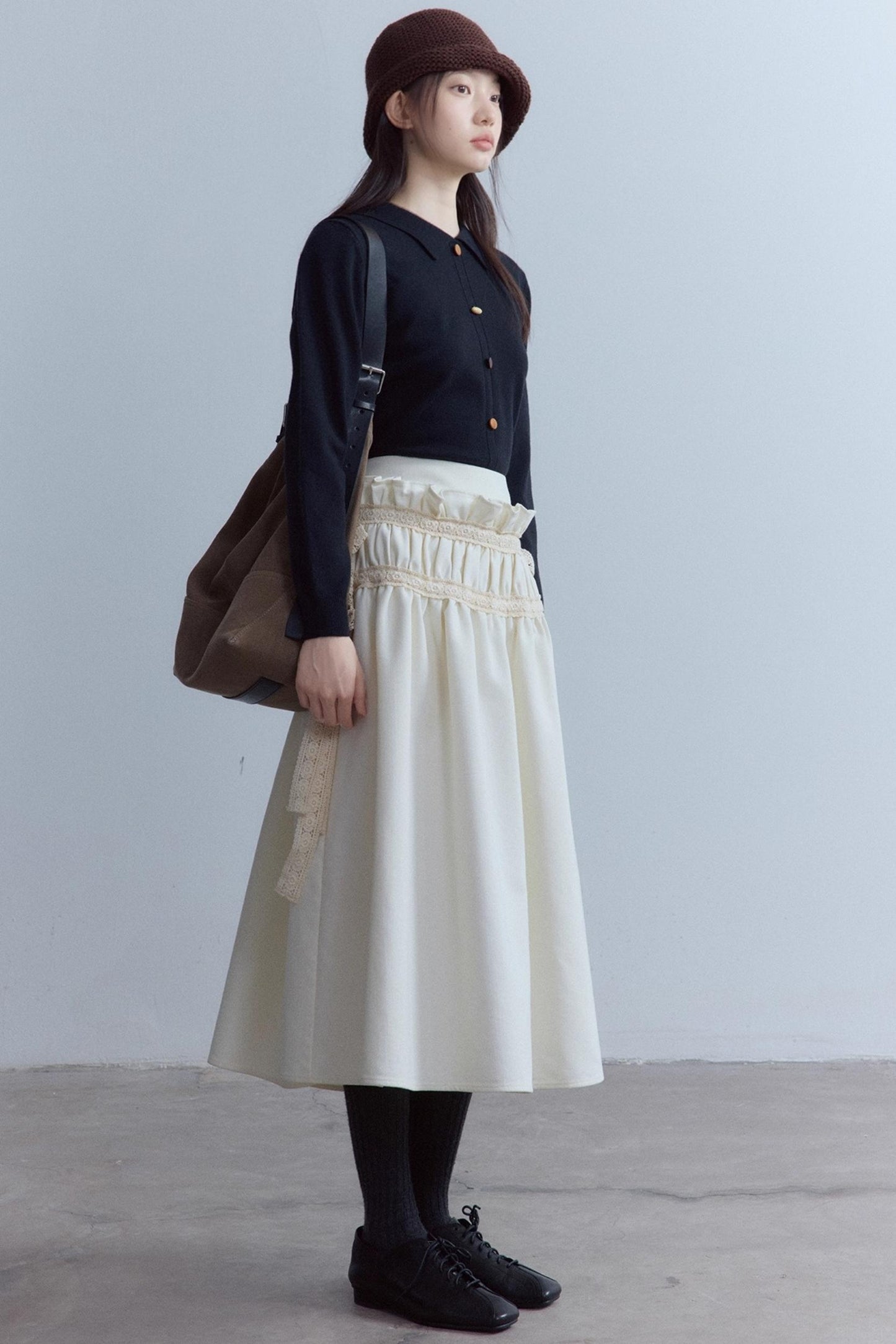 Polo Collar Wool Sweater