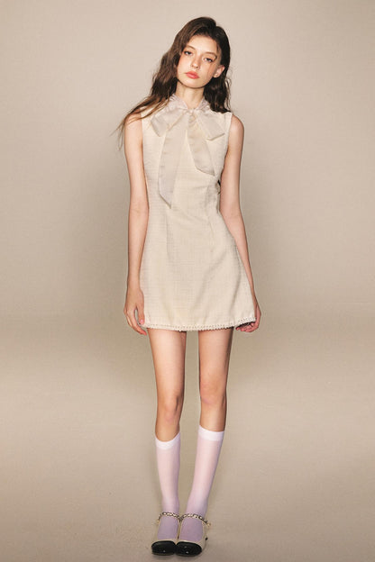 Fragrant Bow Vest Dress