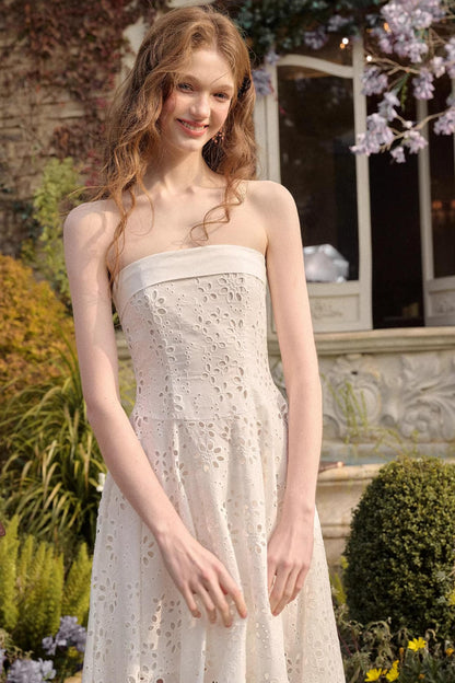Milky Way Asymmetrical White Dress