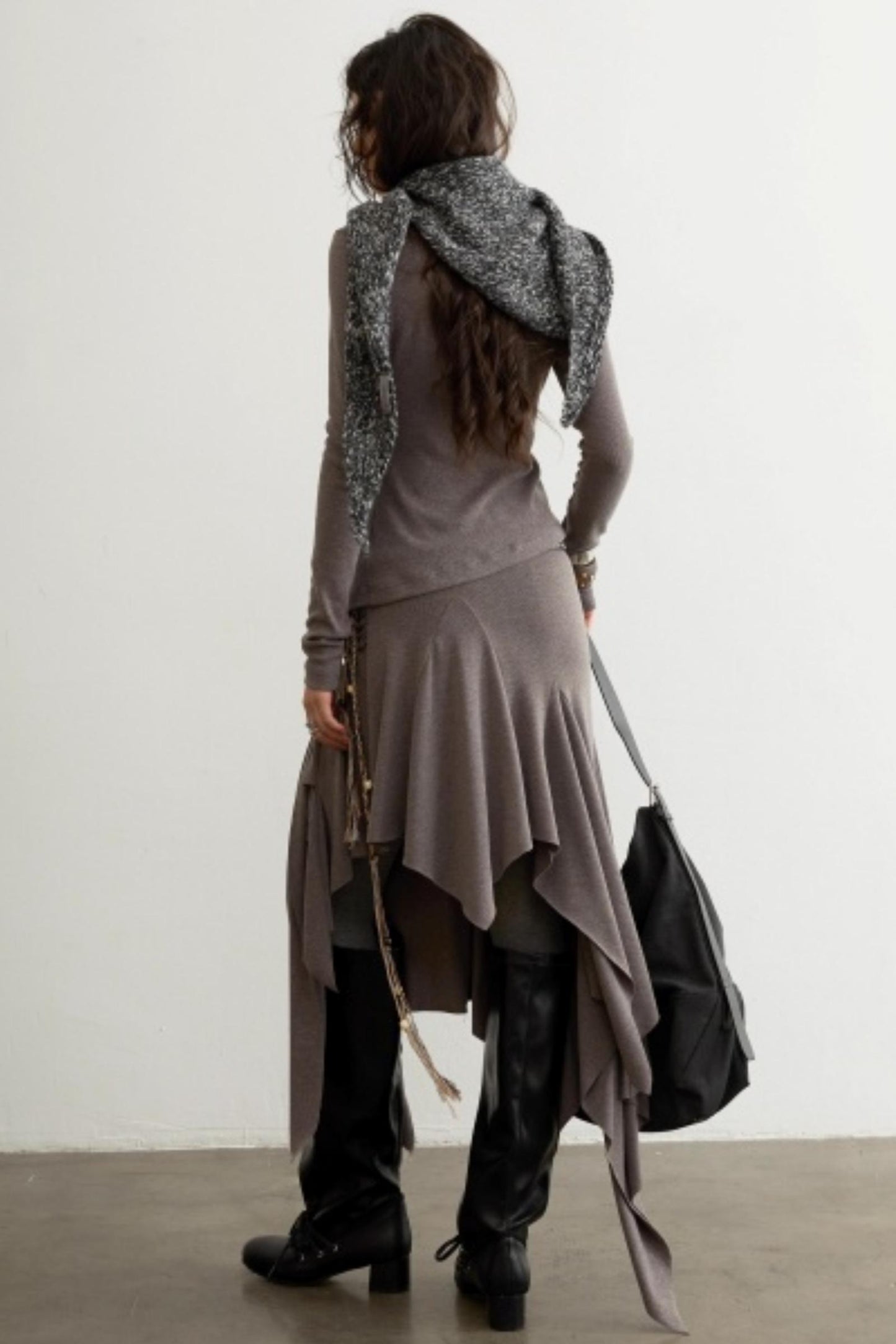 Classical Pleated Distressed Skirt Set-Up