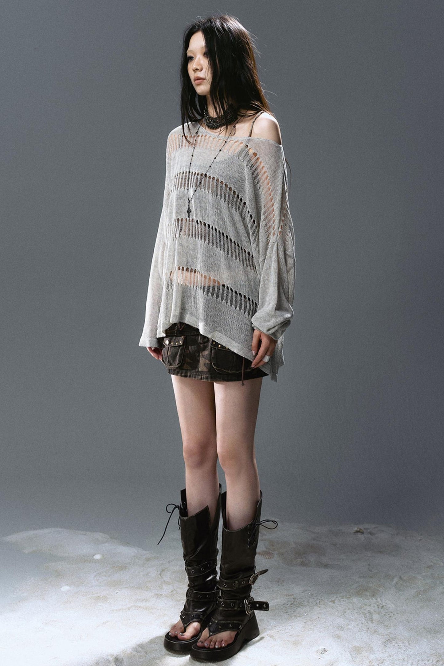 Linen Knit Cover-Up Top
