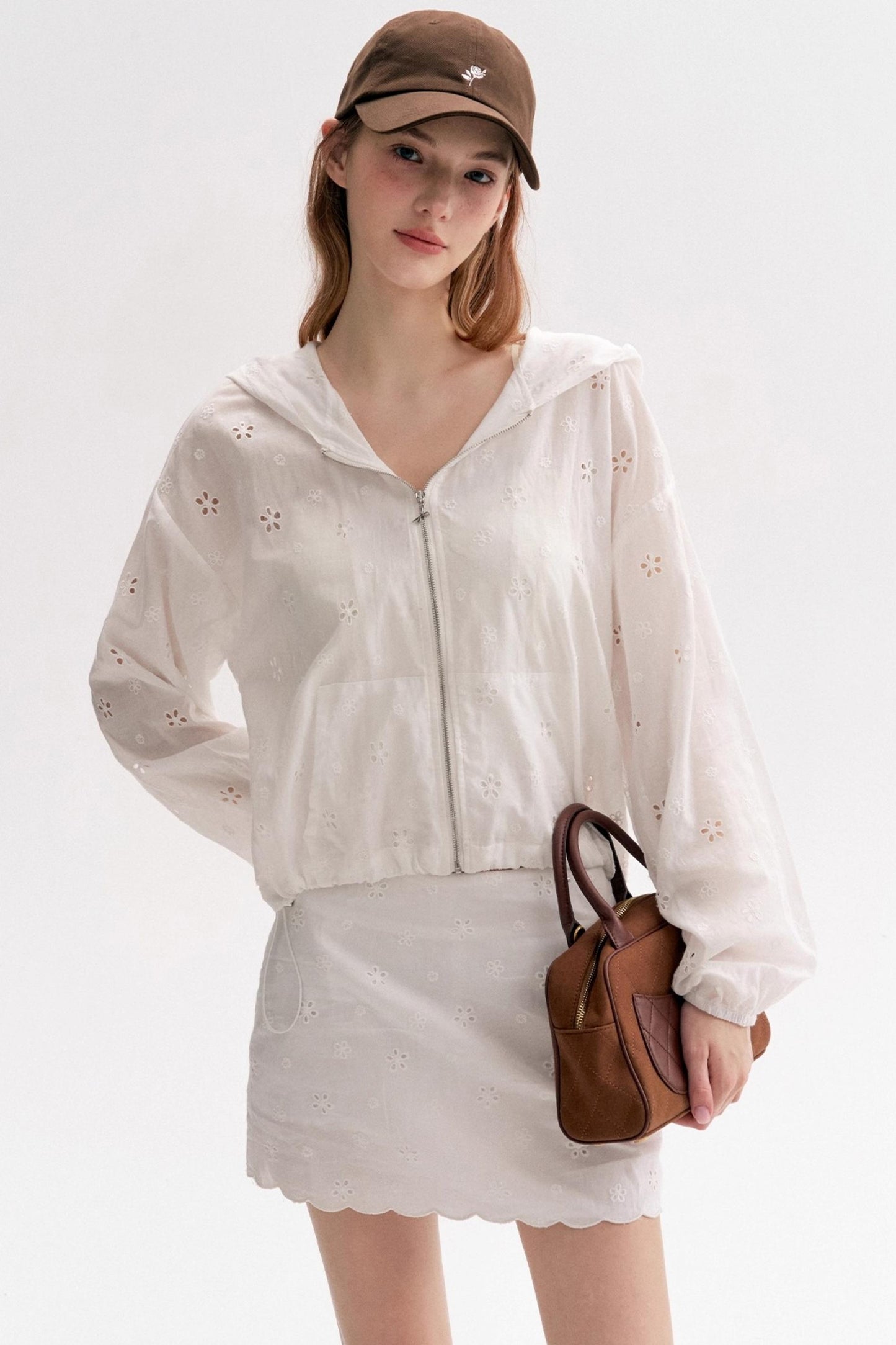 Cotton Lace Cropped Coat