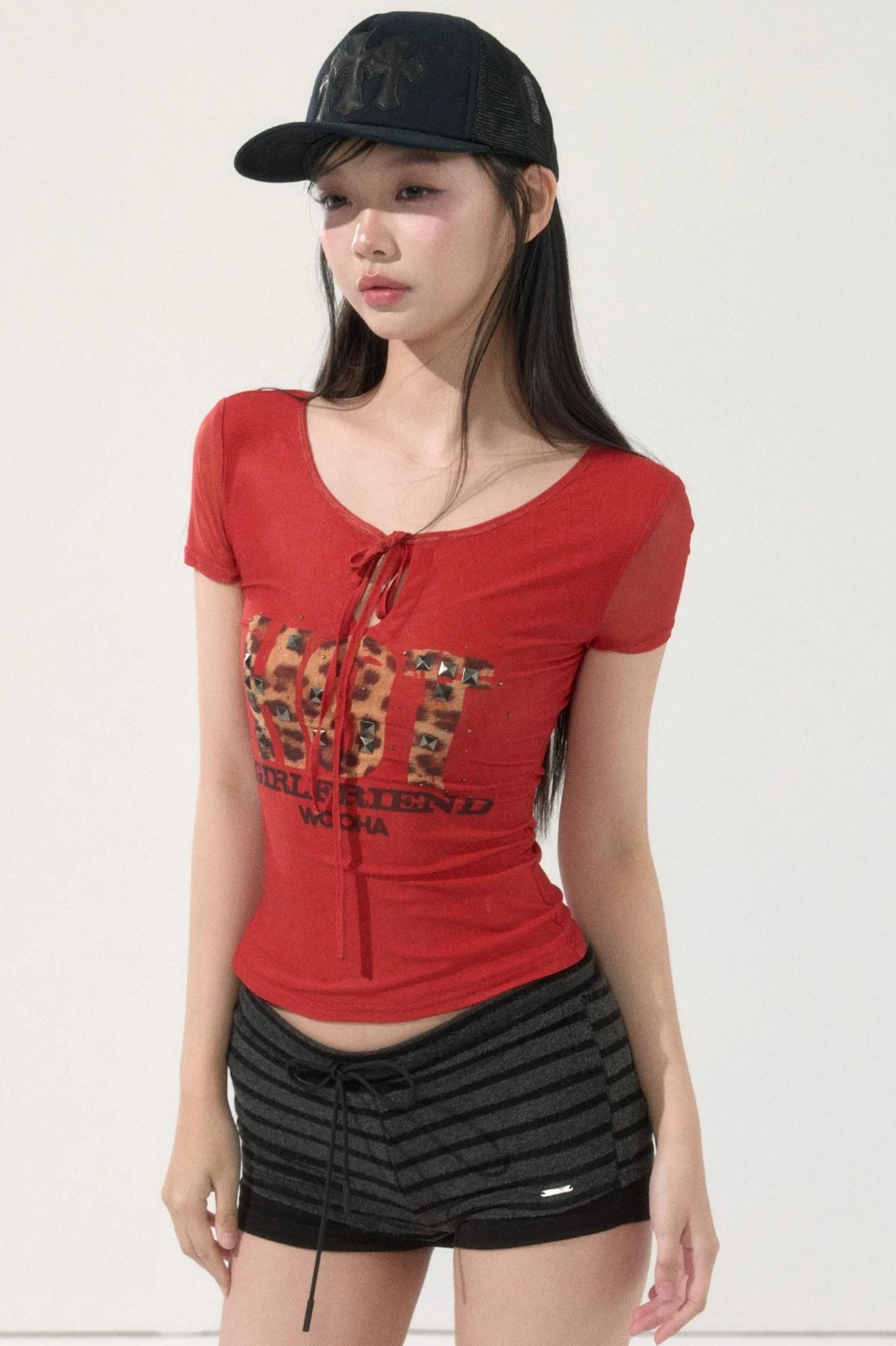 Spicy Print Cutout T-Shirt