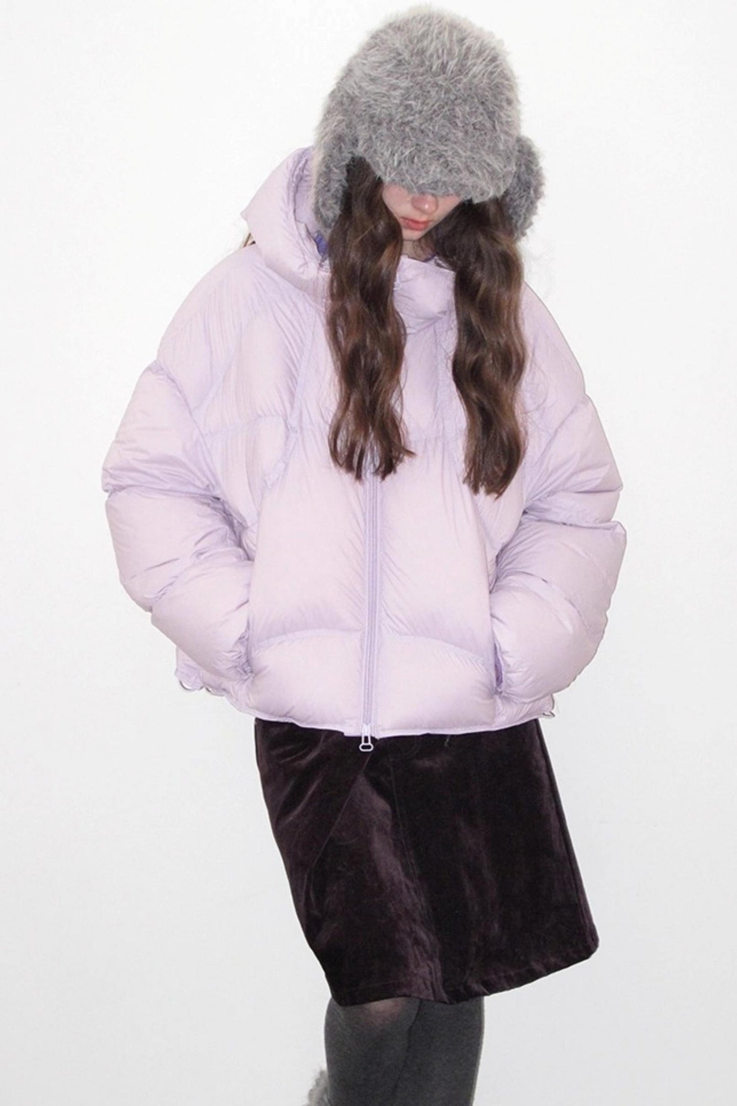 Vintage Dark Purple Velvet Skirt