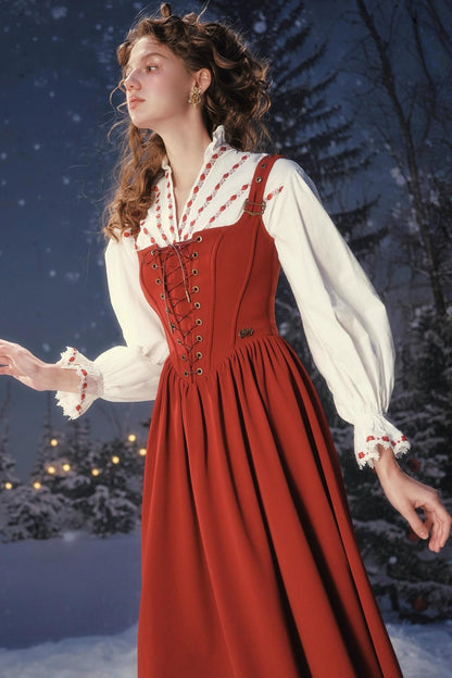 Retro Suspender Dress Set-Up