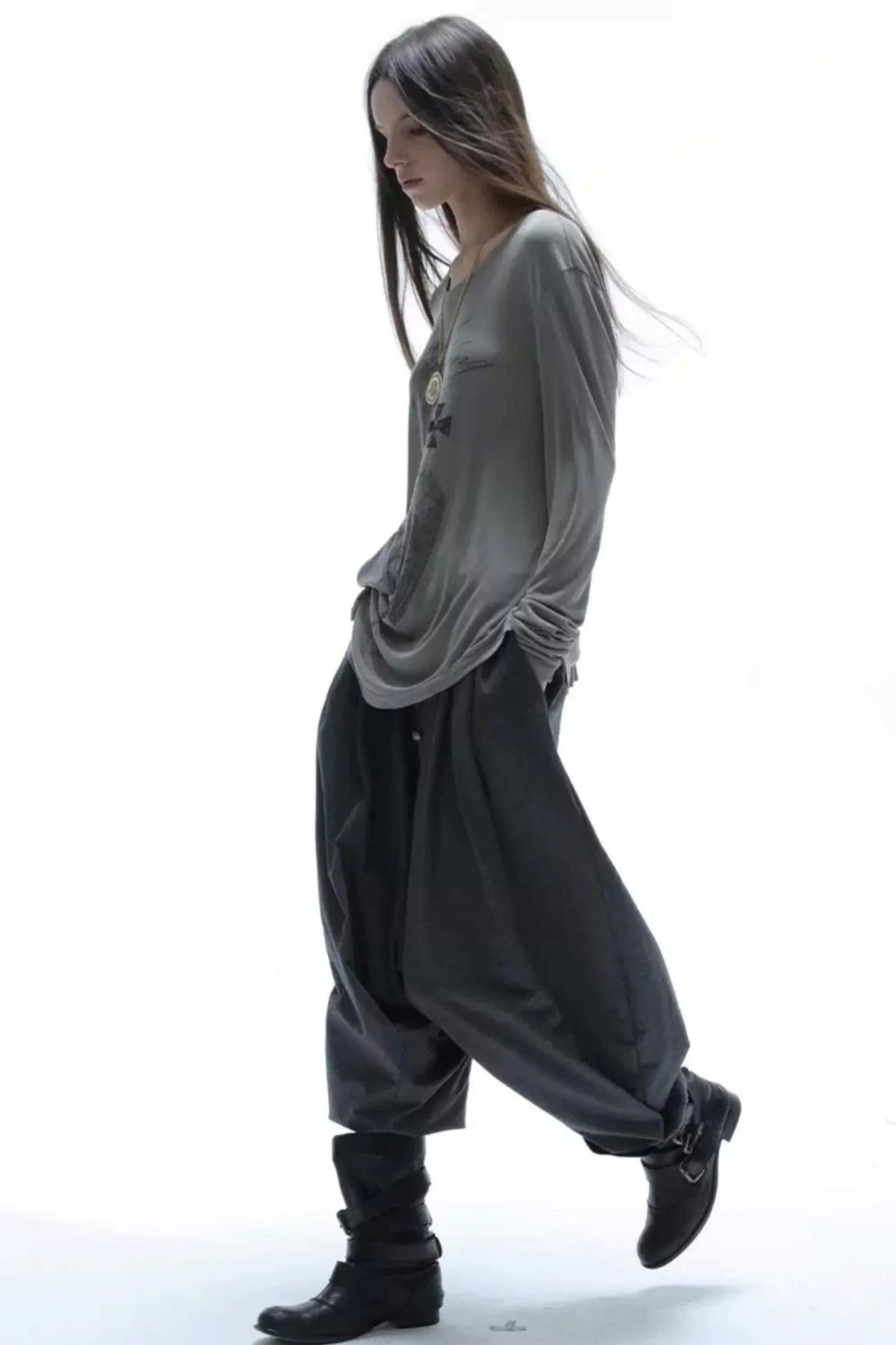 Retro Knit Harem Pants