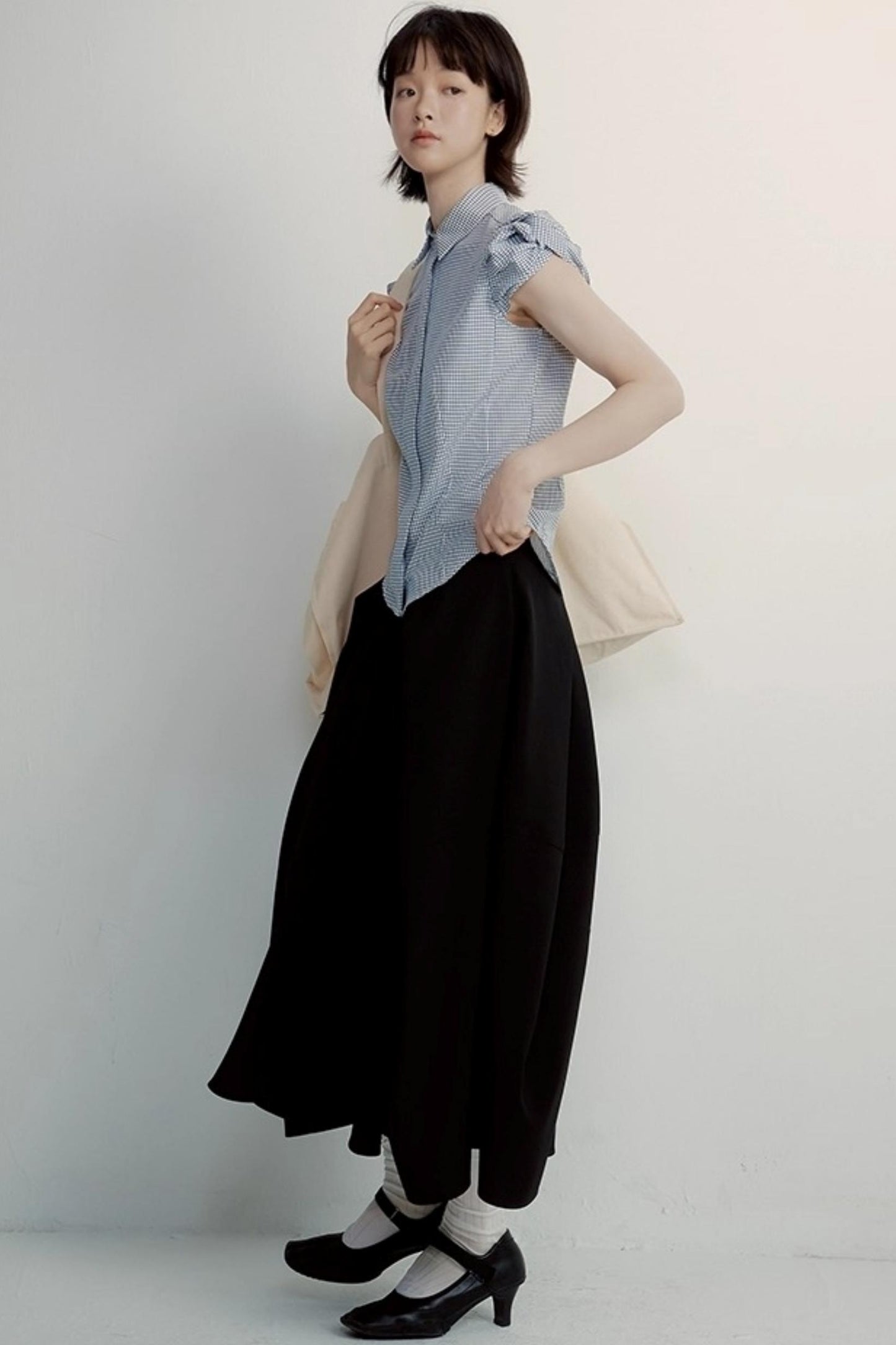 Elegant Black Lantern Skirt