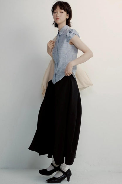 Elegant Black Lantern Skirt