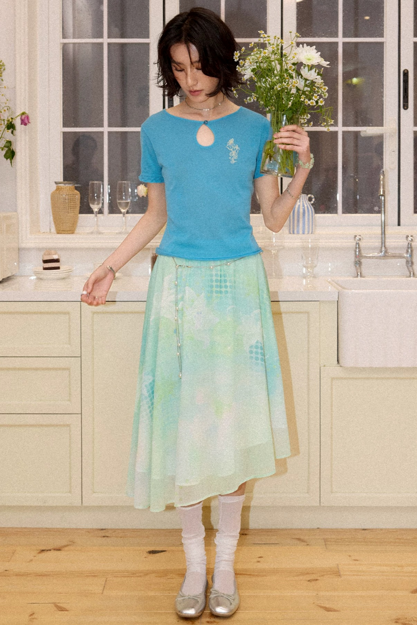 Mint Dreamland Gradient Skirt