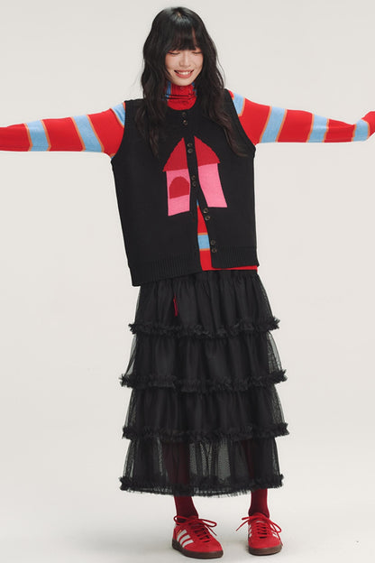 Red House Jacquard Wool Vest