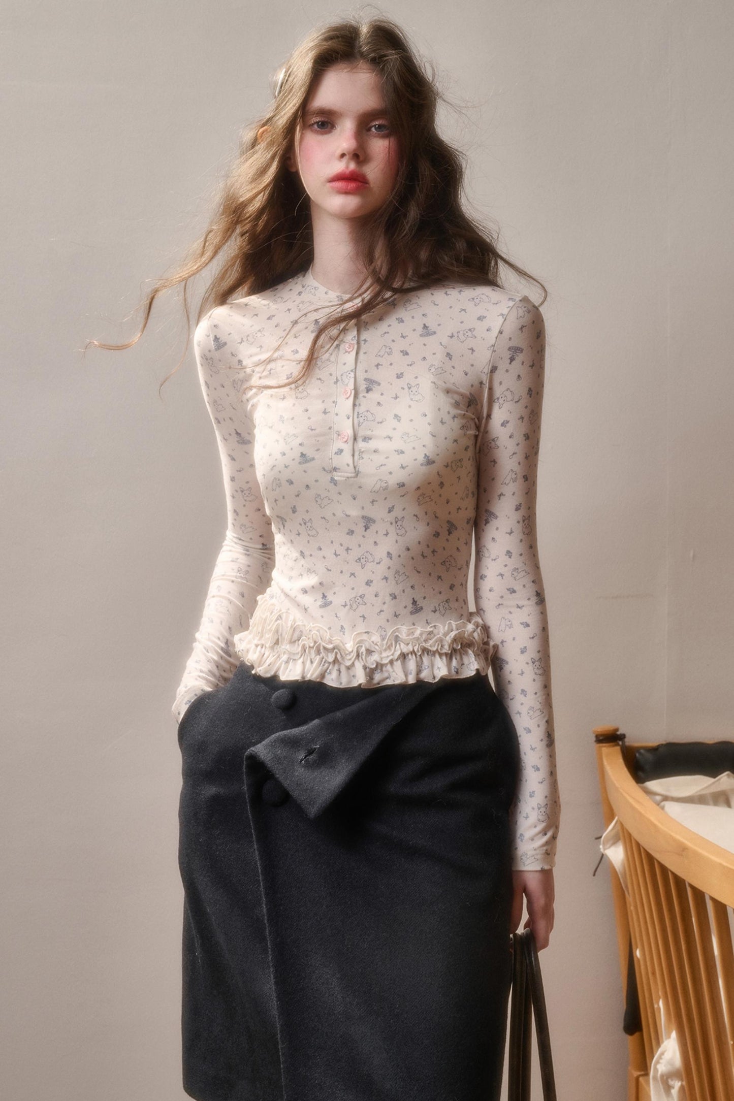 Milky Way Cotton Lace Top