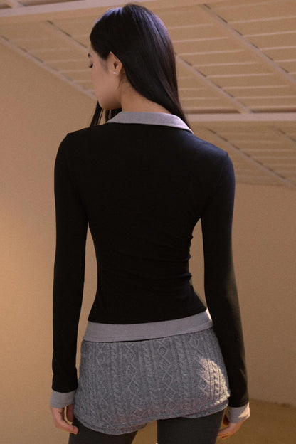 Color-Block Two-Piece T-Shirt