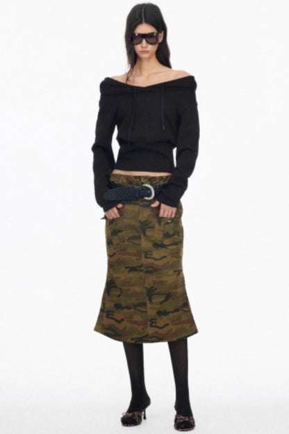 Slim One Shoulder Hoodie