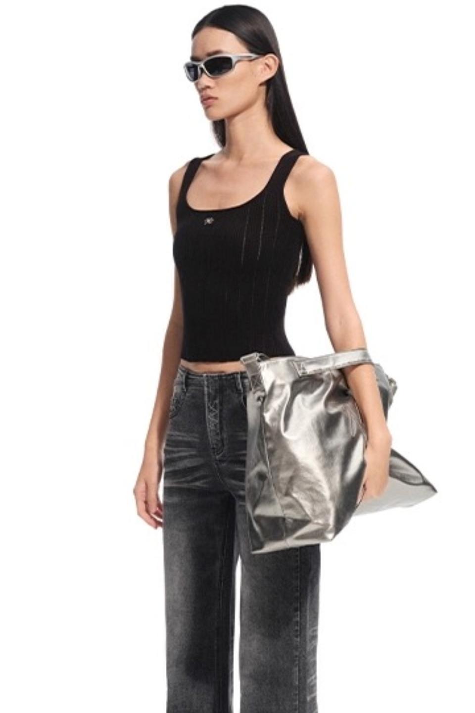 Hollow Knitted Slimming Camisole Top