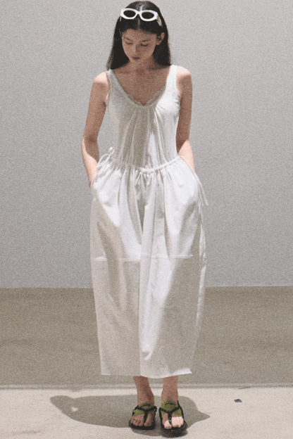 Sycamore Rose Fiber Balloon Skirt Dress