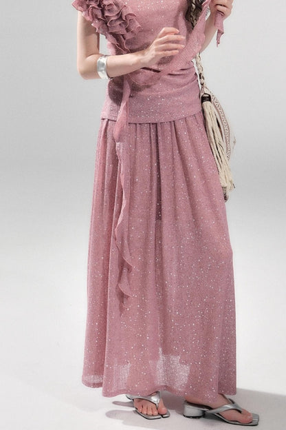 Stretch Knit Silver Top Set-Up