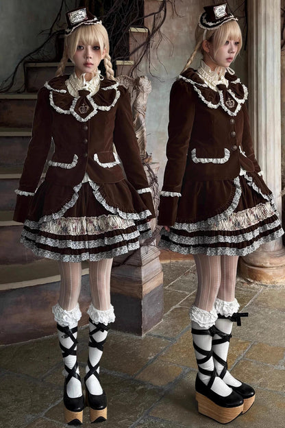 Retro Velvet Lace Blazer