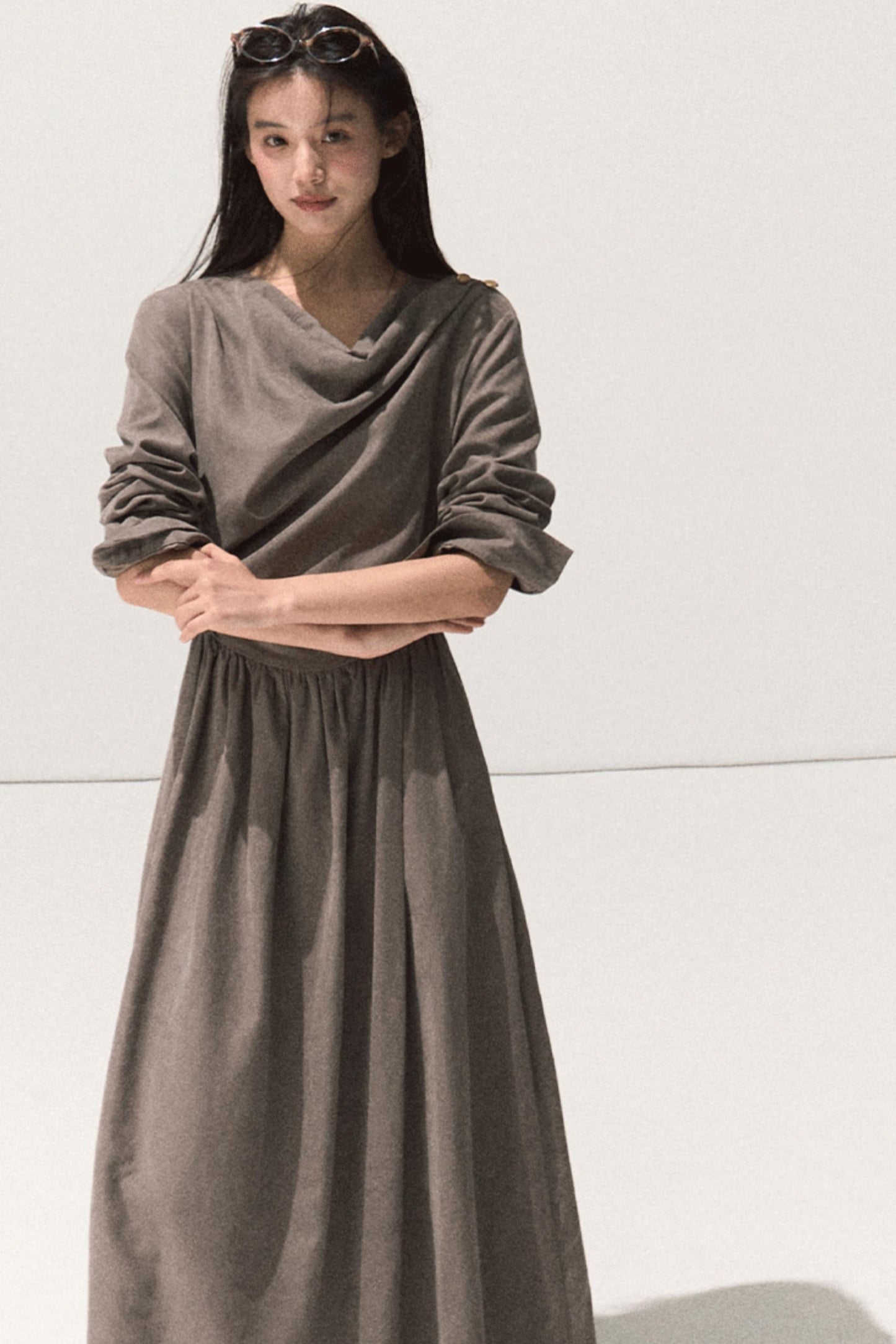 Moonlit Microvelvet Waist Dress