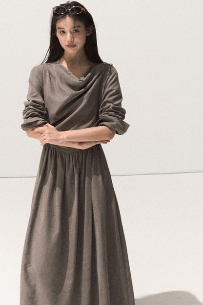 Moonlit Microvelvet Waist Dress