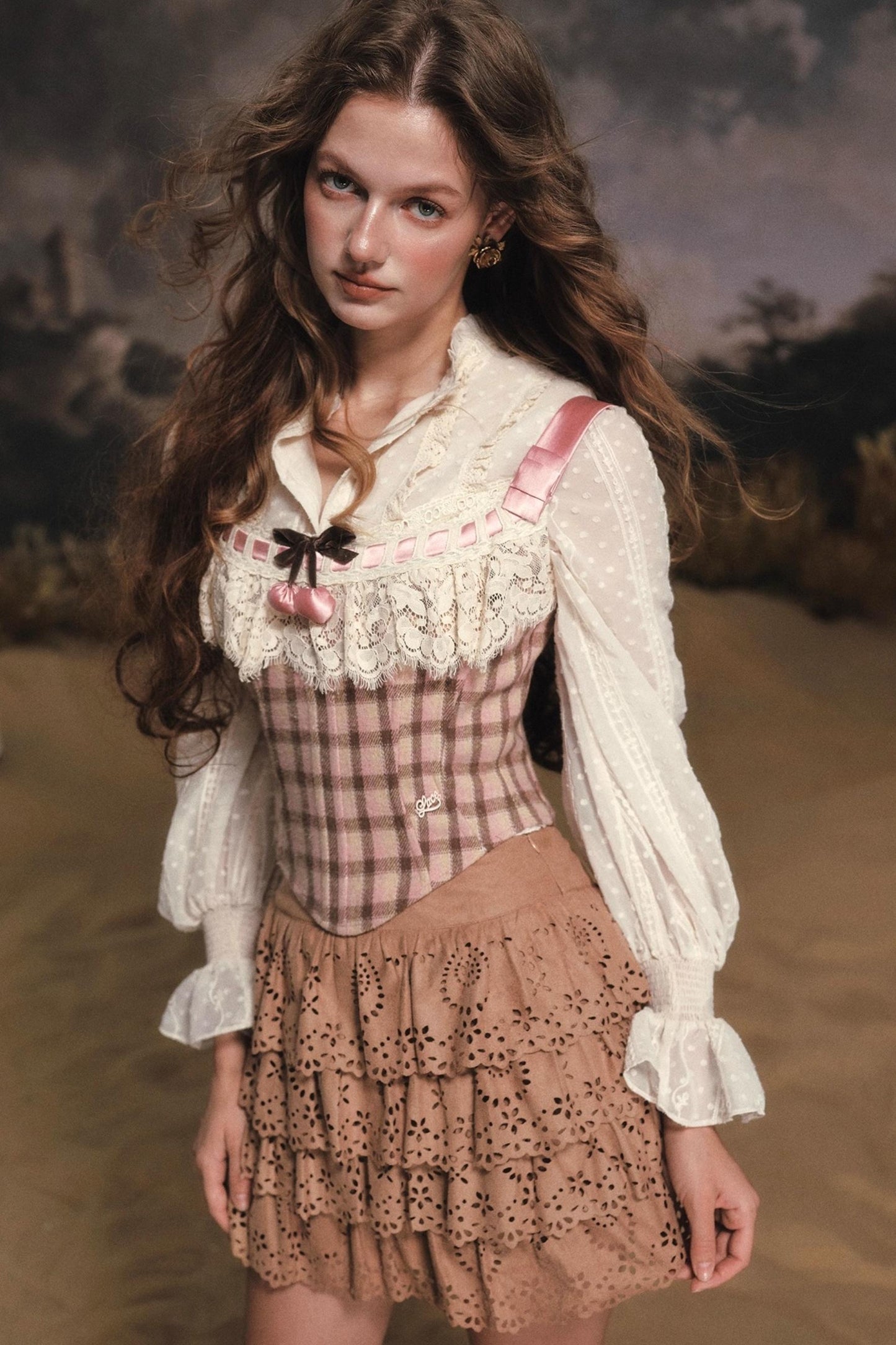 Sweet Plaid Corset Top Set-Up