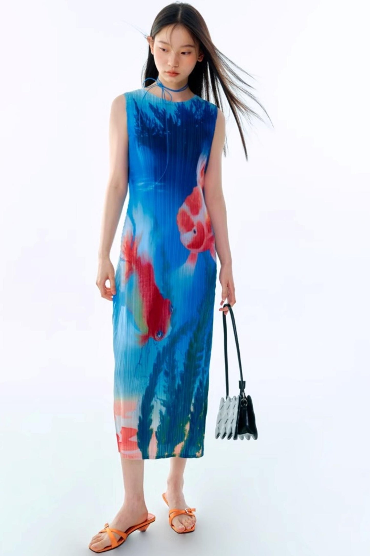 Vintage Goldfish Print Dress