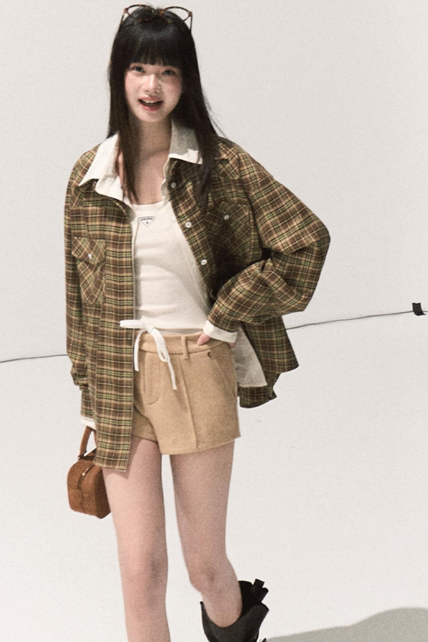 Vintage Striped Texture Two-Piece Shirt