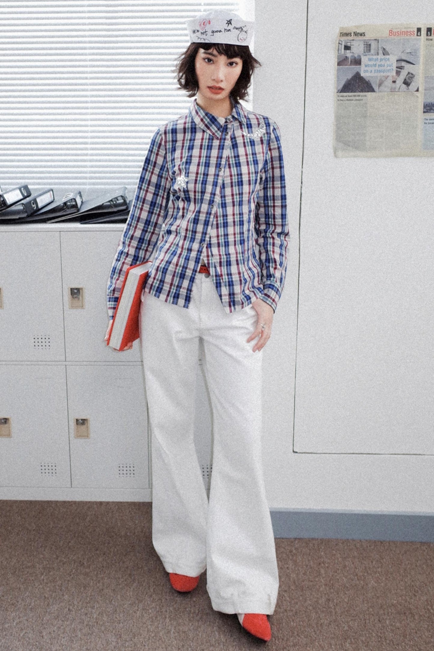 Pink Cotton Straight Jeans