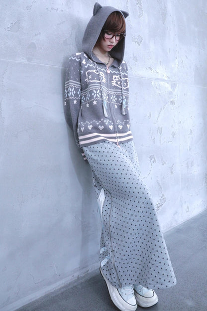 Ancient Gray Polka Dot Skirt