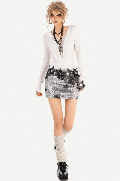 Retro Lace V-Neck Top