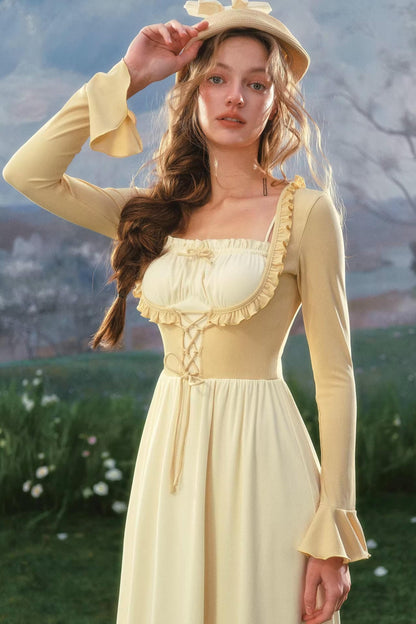 Lace French Color-Block Dress