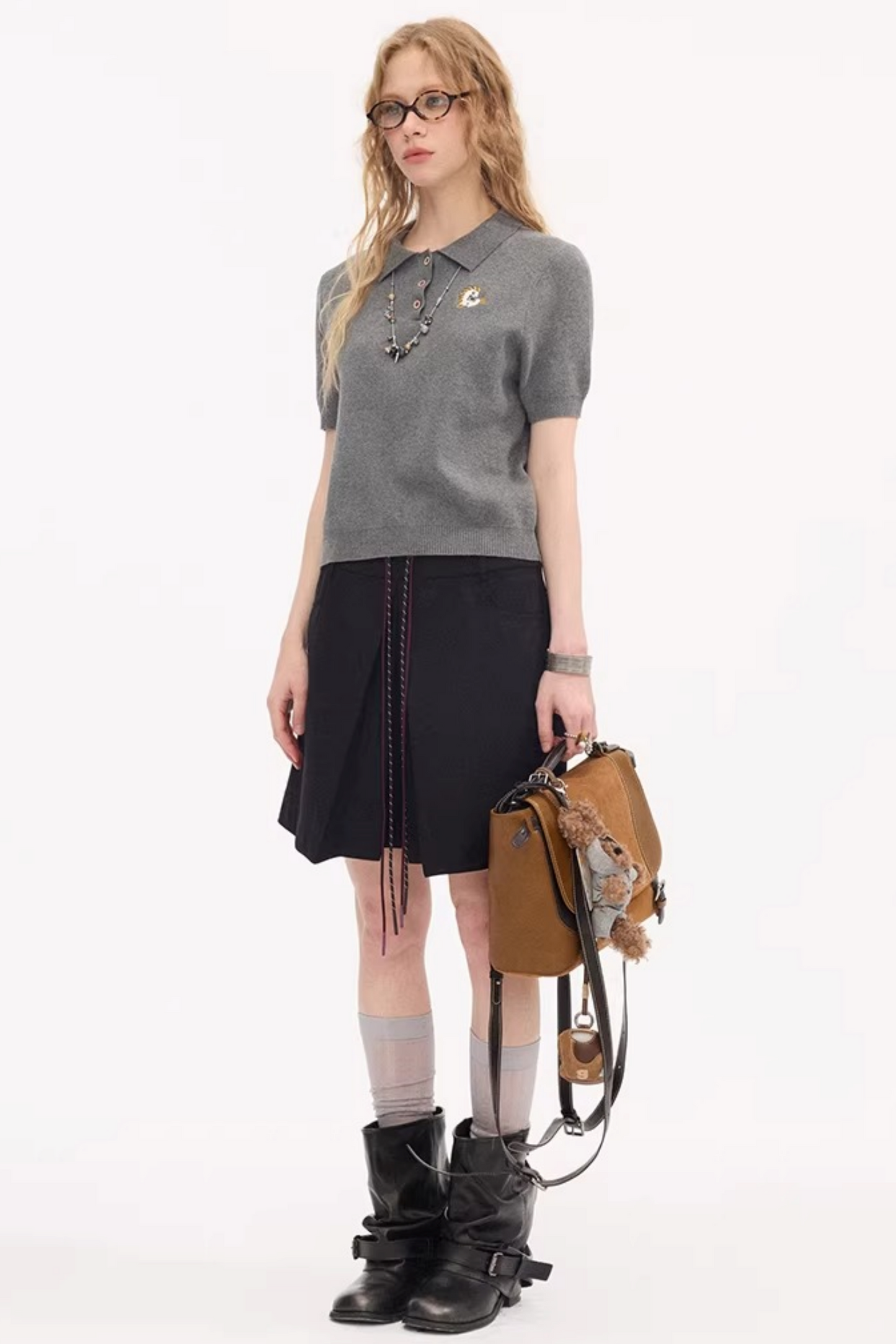 Braided Pony Knit Sweater Set-Up