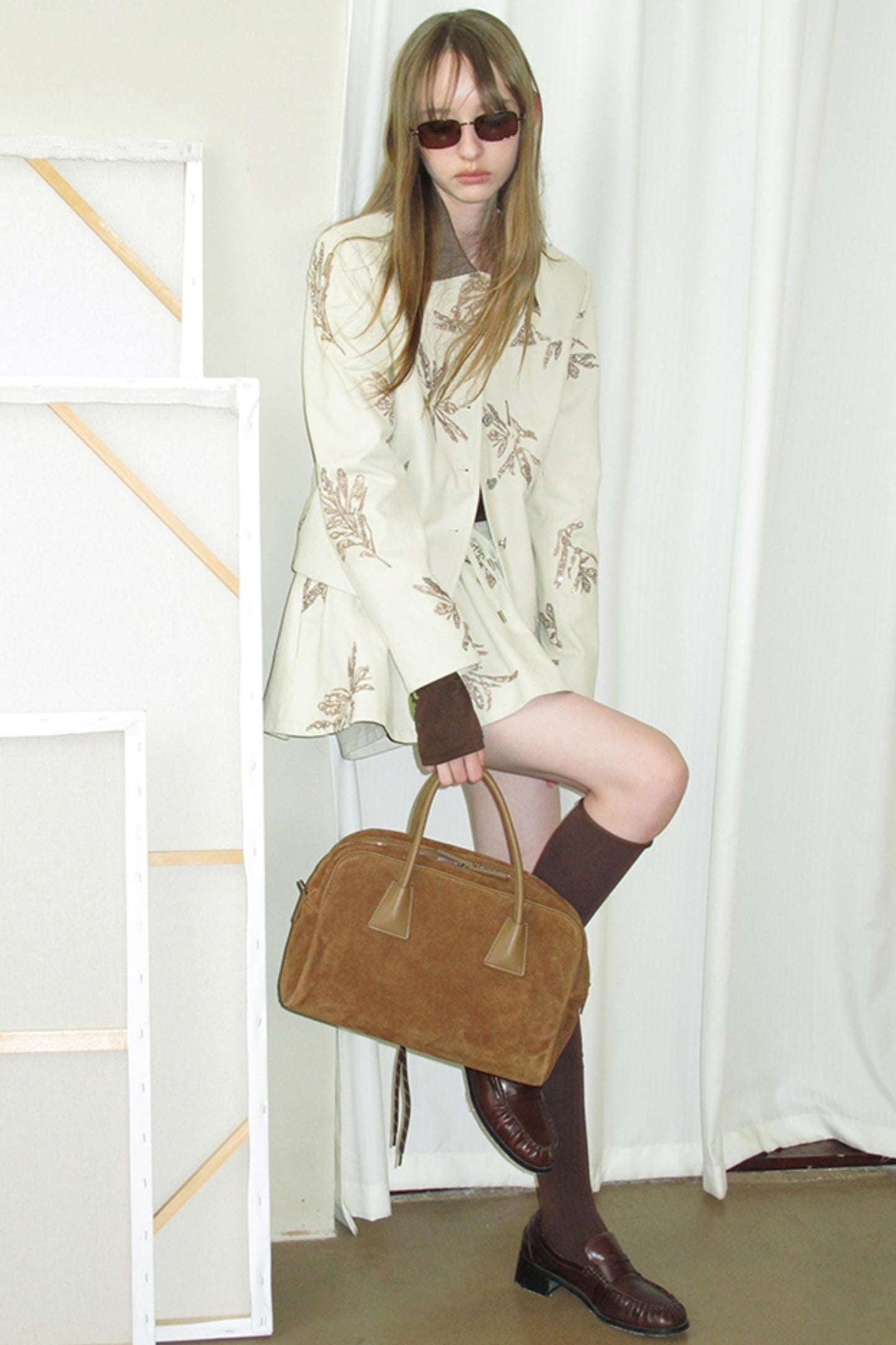 Thorns Embroidered Denim Jacket Set-Up