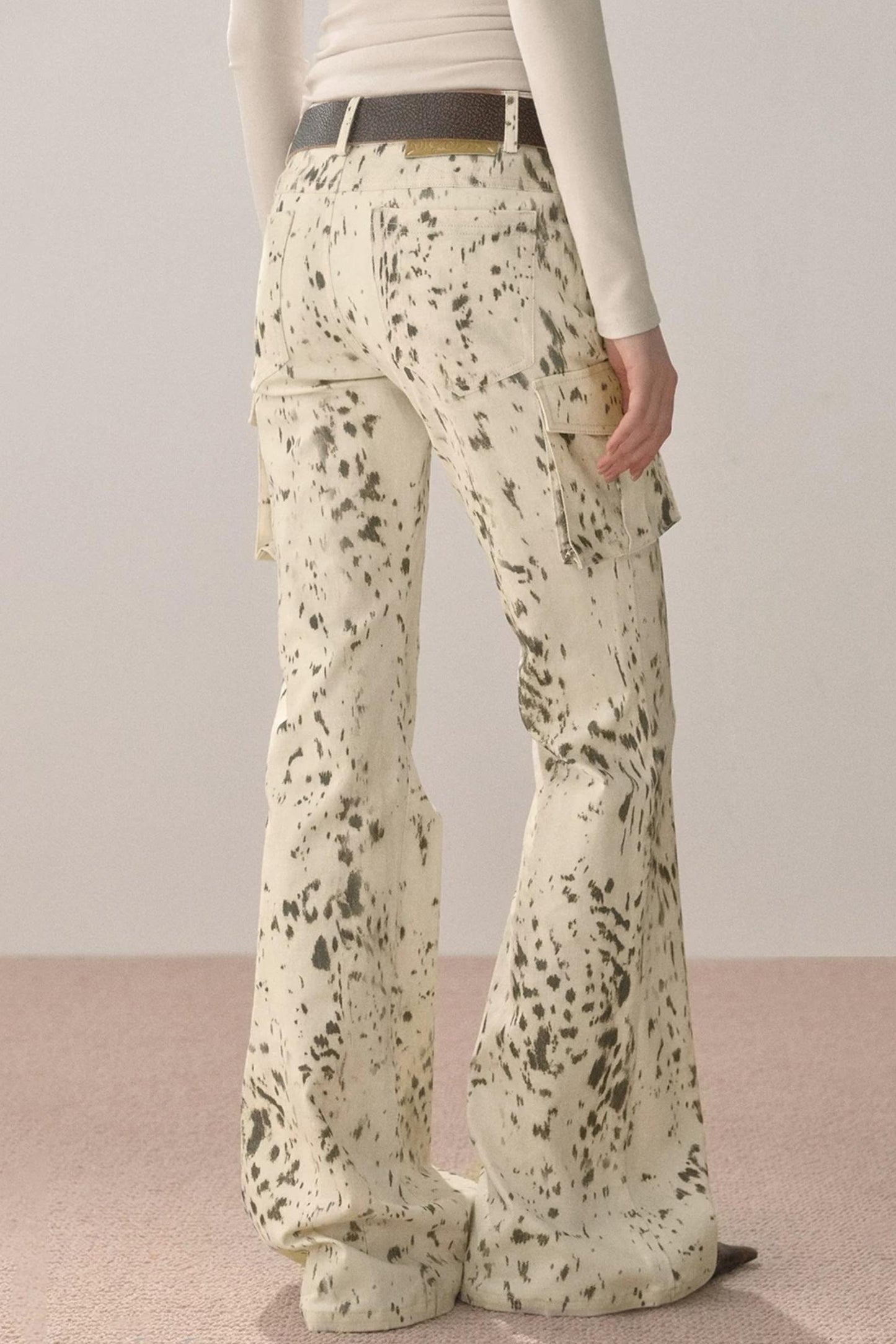 Retro Splash-Ink Flared Pants