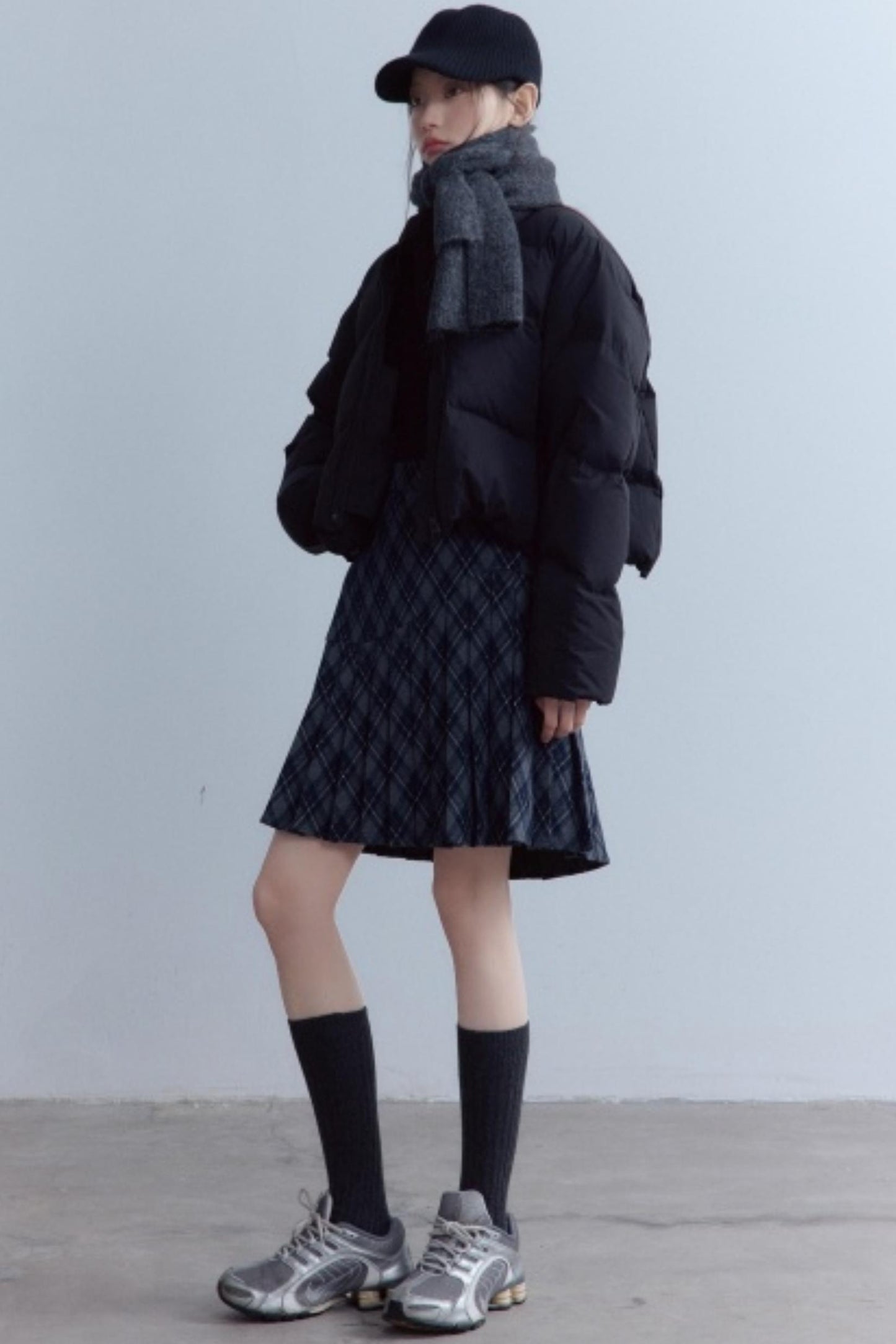 Versatile Scottish Plaid Pleated Skirt