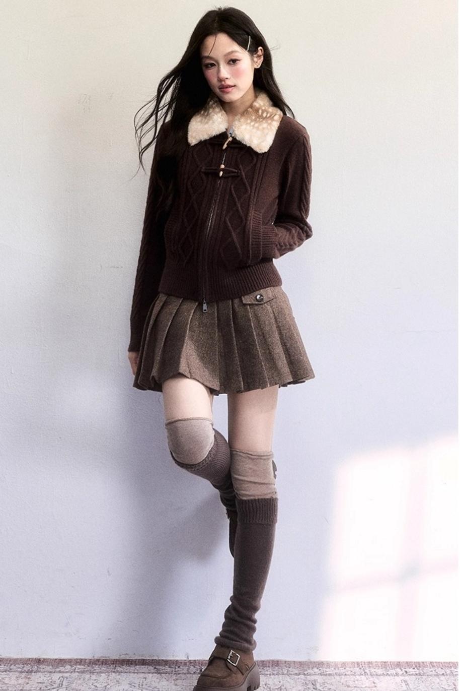 Little Deer Cable Knit Sweater