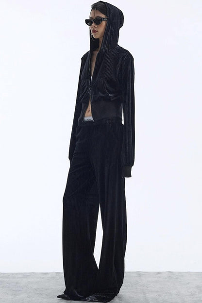 Winter Velour Hooded Top Set-Up