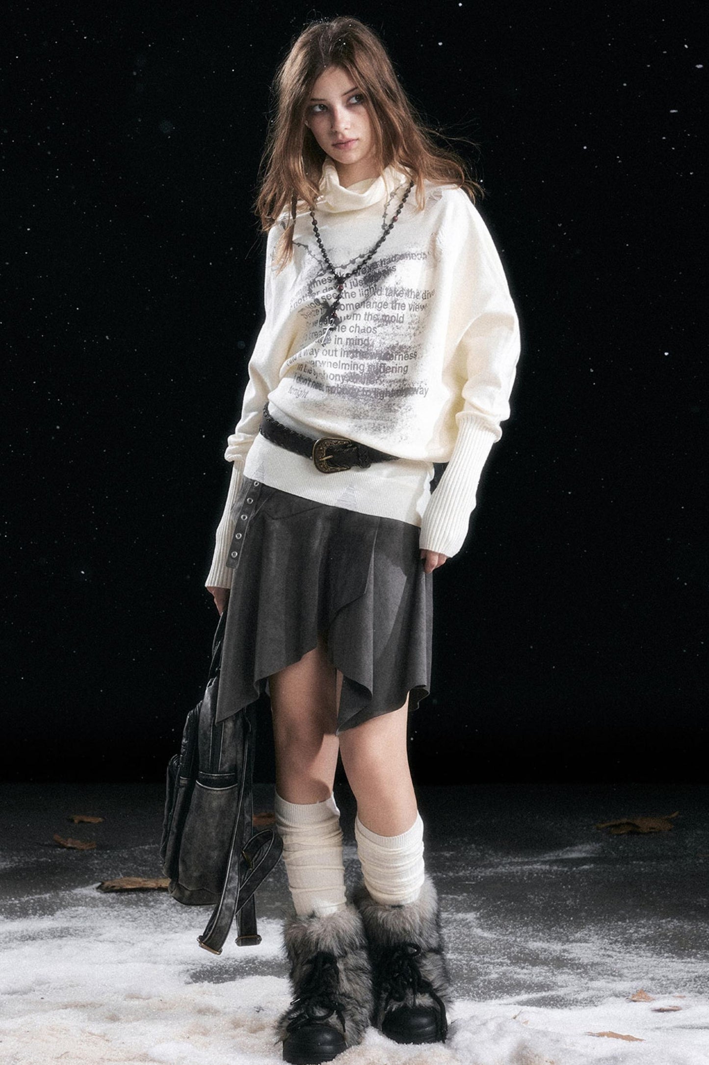 Asymmetrical Graffiti Top