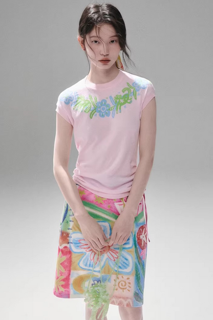 Little Horse Jacquard Cotton Top