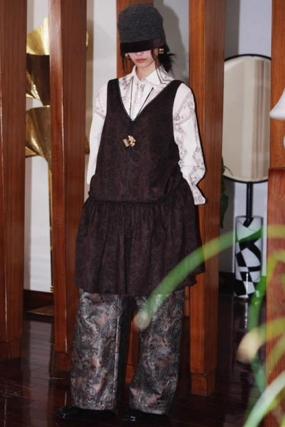 Vintage Suede Sleeveless Dress