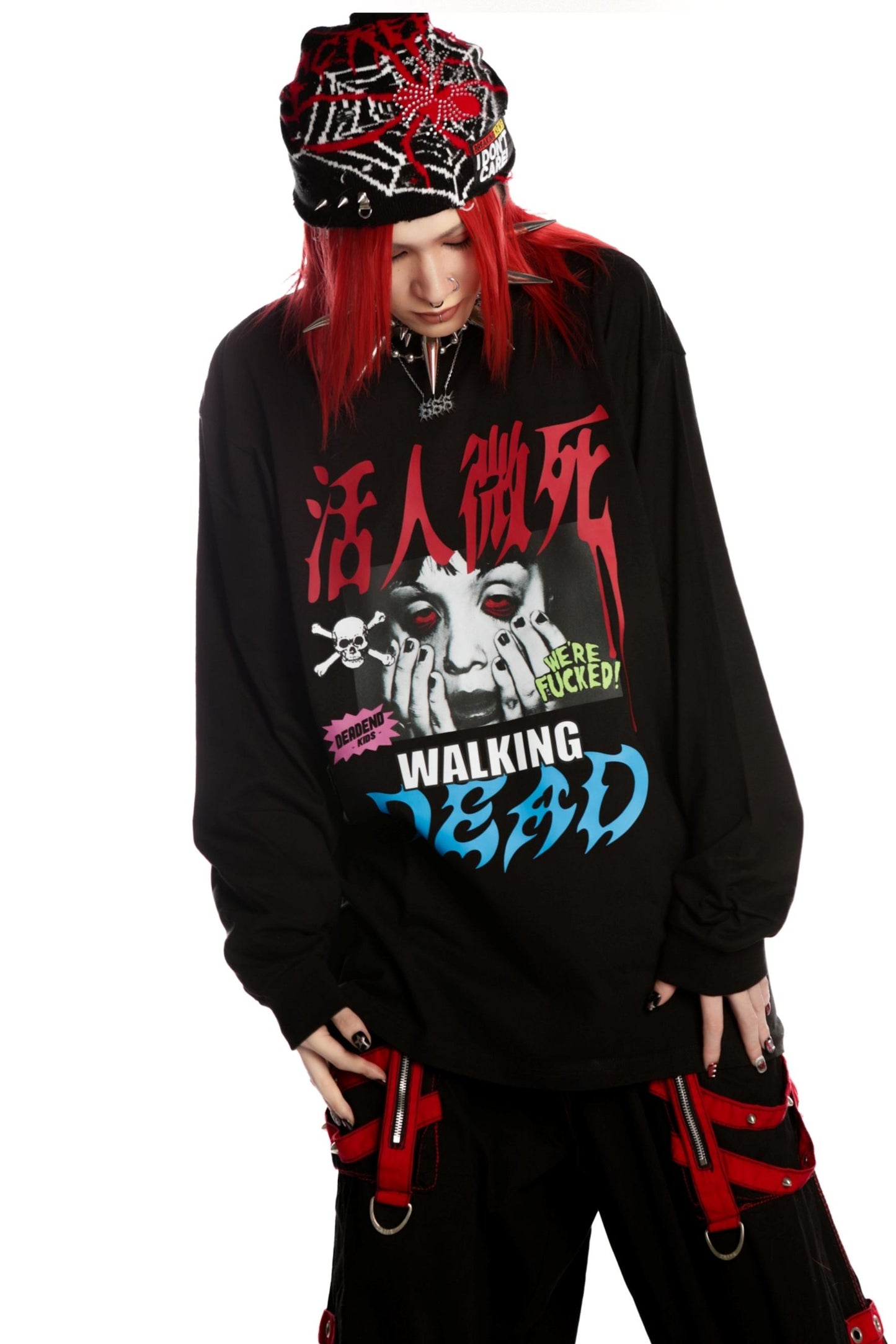 Fallen Angel Print Retro Top