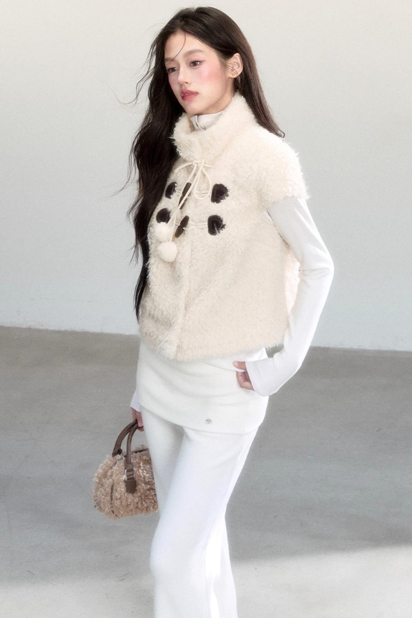 Lace Patchwork Bootcut Pants