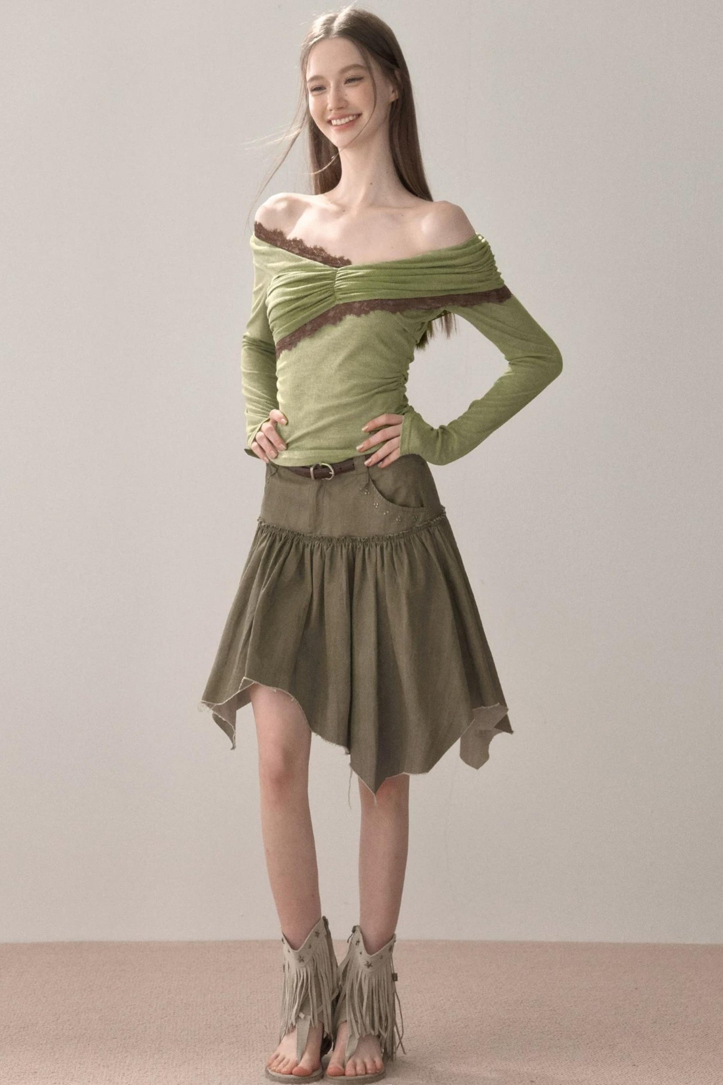Spicy Irregular Hem Skirt