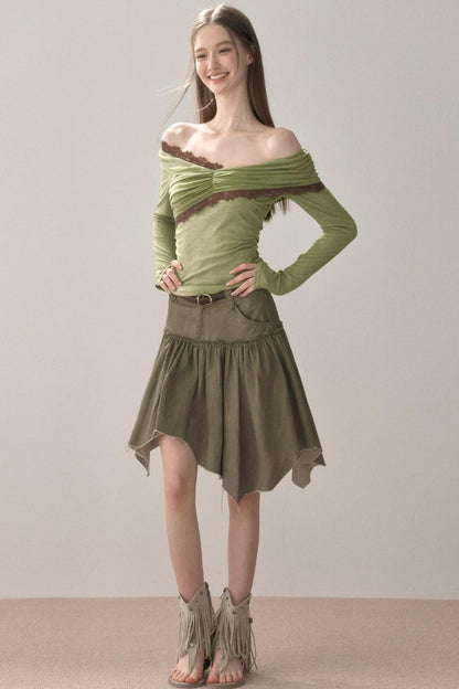 Spicy Irregular Hem Skirt