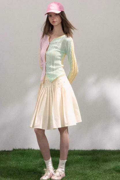 Sweet Girly Pleated BellaModa Skirt